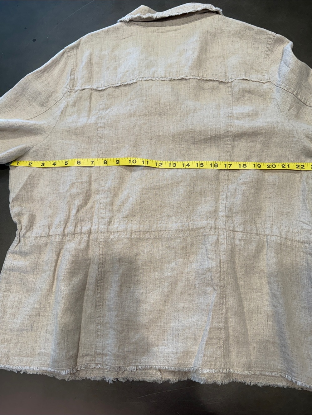 NWT Tommy Bahama Natural Beige Linen Drawstring Utility Jacket - Large - Picture 7 of 7